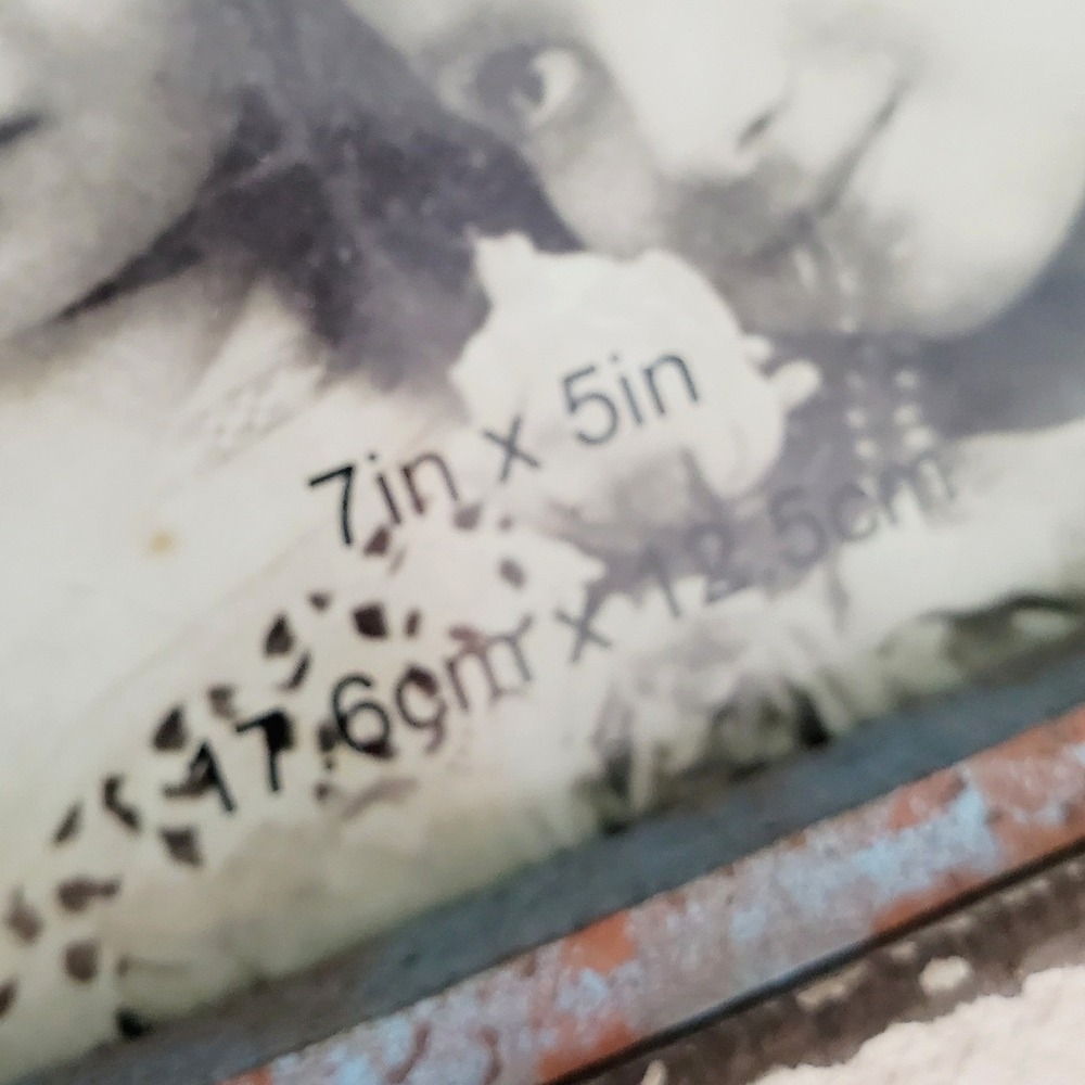 Rustic Farmhouse Picture Frame Distressed Wood Metal Floral Shabby Chic 5x7 - Picture 7 of 10